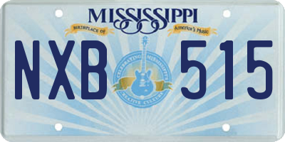 MS license plate NXB515