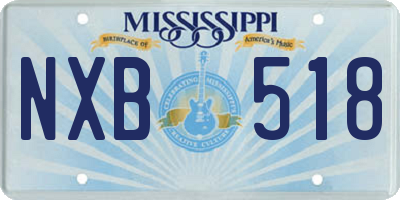 MS license plate NXB518