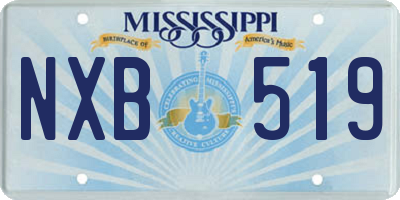 MS license plate NXB519