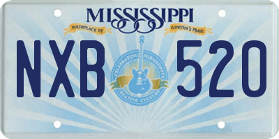 MS license plate NXB520