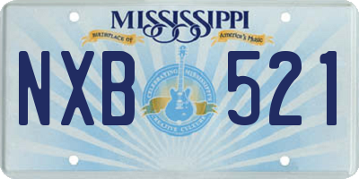 MS license plate NXB521