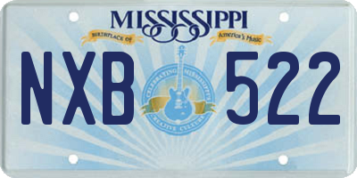MS license plate NXB522