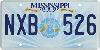 MS license plate NXB526
