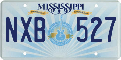 MS license plate NXB527