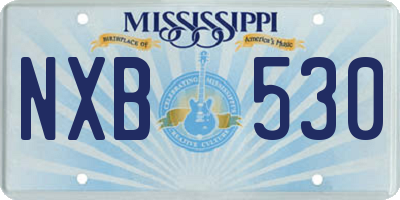 MS license plate NXB530