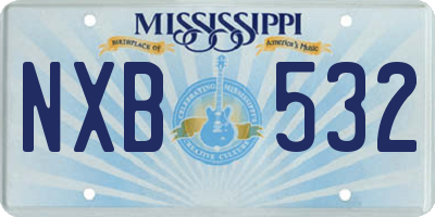 MS license plate NXB532