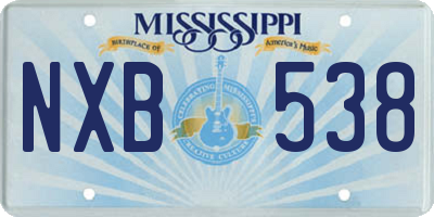 MS license plate NXB538