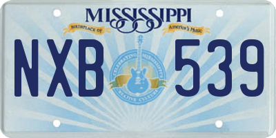 MS license plate NXB539