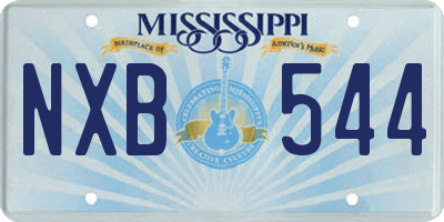 MS license plate NXB544
