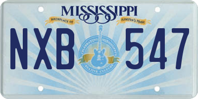MS license plate NXB547