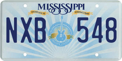 MS license plate NXB548