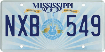 MS license plate NXB549