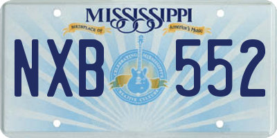 MS license plate NXB552
