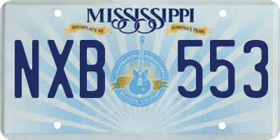 MS license plate NXB553