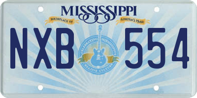 MS license plate NXB554