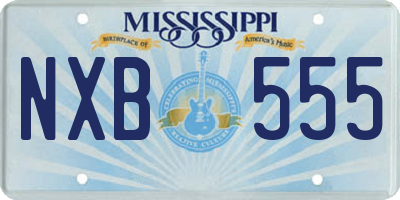 MS license plate NXB555