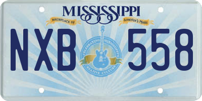 MS license plate NXB558