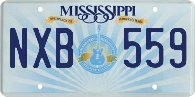MS license plate NXB559