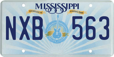 MS license plate NXB563
