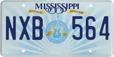 MS license plate NXB564