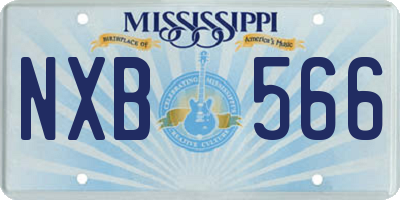 MS license plate NXB566