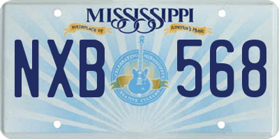 MS license plate NXB568