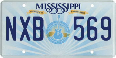 MS license plate NXB569