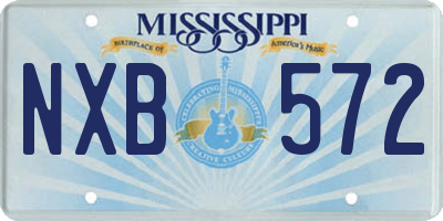 MS license plate NXB572