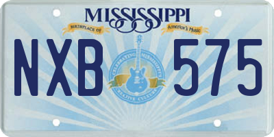 MS license plate NXB575