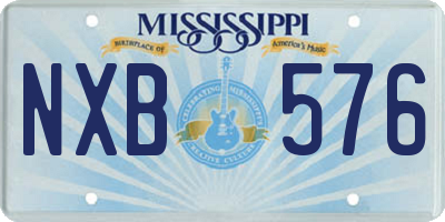 MS license plate NXB576