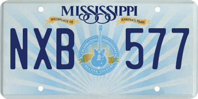 MS license plate NXB577