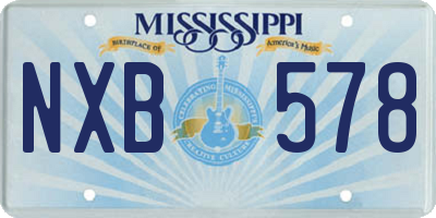 MS license plate NXB578