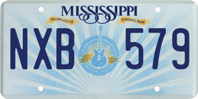 MS license plate NXB579