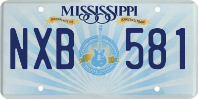 MS license plate NXB581
