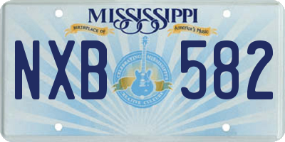 MS license plate NXB582