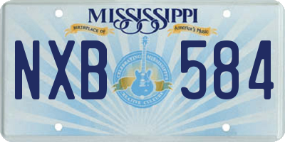 MS license plate NXB584