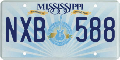 MS license plate NXB588