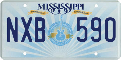 MS license plate NXB590