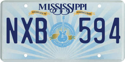 MS license plate NXB594