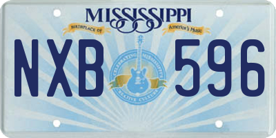 MS license plate NXB596