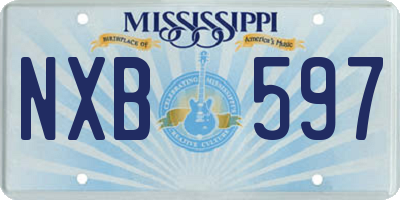 MS license plate NXB597