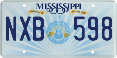 MS license plate NXB598