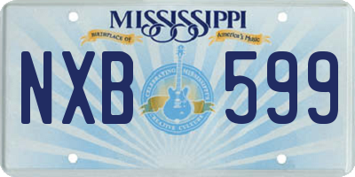 MS license plate NXB599