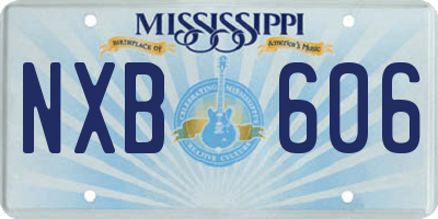 MS license plate NXB606