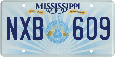 MS license plate NXB609