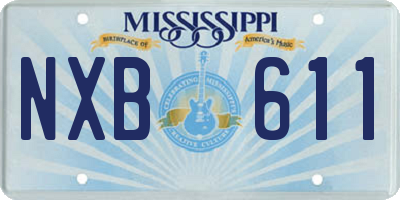 MS license plate NXB611