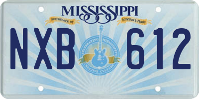 MS license plate NXB612