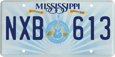 MS license plate NXB613