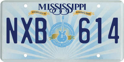 MS license plate NXB614