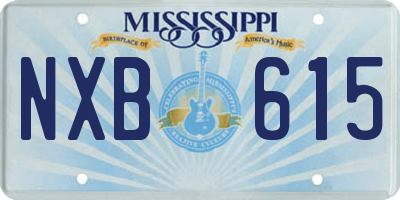 MS license plate NXB615